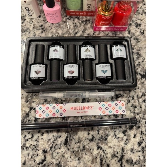 Modelones Gel Nail Polish Kit UV LED Lamp Glitter Stickers Rhinestones Tools - Picture 13 of 13